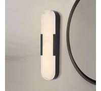 Searchlight Aplique LED para baño Opaline, altura 50 cm, negro, metal/resina EC:EPREL:2367317