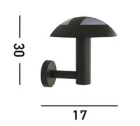 Searchlight Aplique LED para exterior MUSHROOM, IP44, negro, forma de seta EC:EPREL:933557
