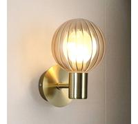 Searchlight Aplique para baño Lumisphere, color crema/latón, altura 12 cm