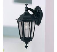 Searchlight Aplique para exterior Alex, altura 44 cm, negro/transparente, metal/vidrio