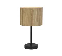 Searchlight Lámpara de mesa Meadow, marrón, negro, fibra natural, acero