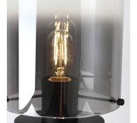 Searchlight Lámpara de mesa Sweden, negro/gris humo, acero, cristal, E27