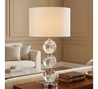 Searchlight Lámpara de mesa textil Bliss, pantalla blanco