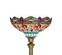 Searchlight Lámpara de pie Libélula de estilo Tiffany