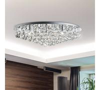 Searchlight Plafón Hanna cromo cristal esferas 80 cm