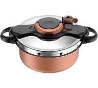 Seb ClipsoMinut' Duo P4705101 - Olla a presión, 5 L, efecto de cobre, revestimiento antiadherente, para todo tipo de placas de cocción, incluidas las de inducción, fabricado en Francia