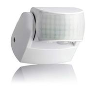 SEBSON® 2X Detector de Movimiento Exterior IP65, Montaje Superficie en Pared, programable, 12m/180° y 3m/360°, LED Adecuado, Sensor de Infrarrojos con 2 Sensores
