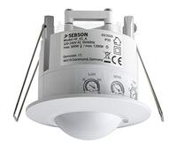 SEBSON Detector de Movimiento para Interiores, Montaje Empotrado en Techo | LED Adecuado, programable, HF Sensor, Alcance 2-16m / 360°, Luces 1200W / 300W - Set de 2