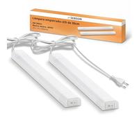 SEBSON LED Bajo Mueble 30cm, Tiras de luz con Enchufe y Interruptor