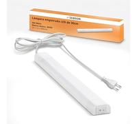 SEBSON LED bajo Mueble 30cm, Tiras de Luz con Enchufe y Interruptor
