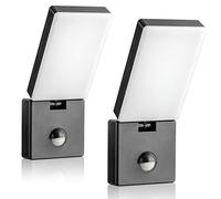 SEBSON LED Lampara Exterior con Sensor Movimiento 2 Piezas, Antracita