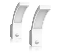 SEBSON LED Lampara Exterior con Sensor Movimiento 2 Piezas, Blanco