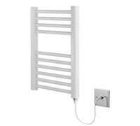 Secador de toallas eléctrico, modelo plano, 800 mm, 400x600 mm, color blanco