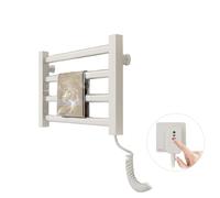 Secador Toallas eléctrico Pequeño Formato,Radiador Secador Toal | Termostato inteligente de 55 ℃, 80 W, bajo consumo, 45 x 30 cm calentador de toallas sin taladrar montado en la pared