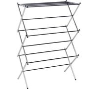 Secadora plegable Amazon Basics, color cromado, 71,69 cm de ancho, con soporte para colgar ropa