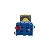 Seccionador YMD11-63B con Candado Barra Aluminio Rotación Control Armario | YMD11-63B Interruptor Pulsador 690V 90 Grado Rojo Amarillo Negro Control Motor Barra Aluminio Plata Contacto