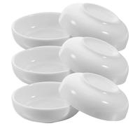 SECFOU 6piezas Platos Pequeños de Cerámica Redondos para Aperitivos y Salsas Platos para Dips y Condimentos Diseño Estable y Fácil Limpieza Blanco