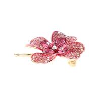 SECFOU Broche Diseño Anti-exposición Elegante para Mujeres en Aleación de Zinc Gemas de Imitación de Trébol de Cuatro Hojas en Fiestas y Ocasiones Obsequios