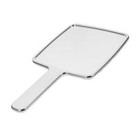 SECFOU Espejo de Tocador de Mano Plateado Abs con Diseño Simple y Lujo