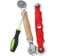 SECFOU Herramienta de Rueda Mosquitera Rodillo Doble, Suave y Materiales de Madera, Acero y Plástico para Instalación Portátil de Pantallas Color Aleatorio