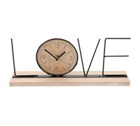 SECFOU Reloj de Repisa Clásico Materiales de Madera y Metal, Claro y Silencioso, para Oficina y Salón