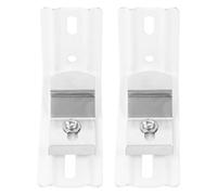SECFOU Soportes metálicos para persianas Verticales, Pack de 2 Piezas en Hierro Blanco, Resistentes a la corrosión, Ideales para Colgar Cortinas en Comedor y Sala de Estar