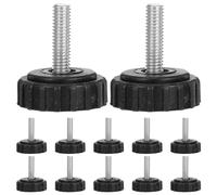 SECFOU y Soporte Firme 12 Patas Niveladoras Ajustables para Muebles Tornillo M6*19 * 28mm, Antideslizantes para Camas, Sillas y Escritorios en Oficinas y Ambientes
