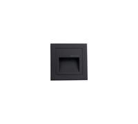 SECOM Aplique de Pared LED Empotrable Cuadrado Trido Mini 2W 90lm IP65 8.5x8.5x5.3cm 4000K Negro 25000H SECOM
