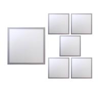 SECOM Pack 6 Downlights LED de Superficie Cuadrados 18W 1800lm 22x22cm 4000K Cromo 30000H SECOM