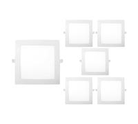 SECOM Pack 6 Downlights LED Empotrables Cuadrados 18W 1800lm 22.5x22.5cm 4000K Blanco 30000H SECOM