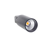 SECOM Proyector LED de Carril Klynder Medium 20W 1500lm Orientable Ø6.5x19.5cm Negro 30000H SECOM