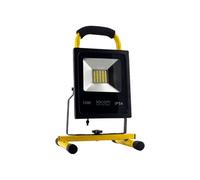 SECOM Proyector LED Tenko Portátil con Batería Recargable 10W 900lm IP54 15x15x24cm 4000K Negro/Amarillo 5H SECOM