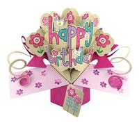 Second Nature Ltd Pop-up - Tarjeta de felicitación 3D (1/paquete), color rosa