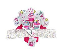 Second Nature Pop Ups - Tarjeta de felicitación de cumpleaños con "happy Birthday" letras y Cupcakes
