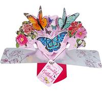 Second Nature POP131 - Tarjeta de felicitación con diseño de mariposas y cumpleaños