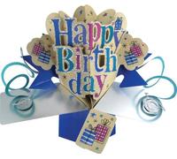 Second Nature - Tarjeta de felicitación para cumpleaños, diseño en 3D con texto en inglés "Happy birthday"