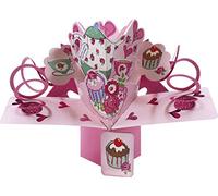 Second Nature Tetera Tazas de té, diseño de tartas y pop-up tarjeta de felicitación de cumpleaños