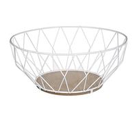 SECRET DE GOURMET 76846 Frutero Metálico Baltik, 28 cm, Blanco
