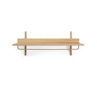 Ferm Living Estante con barra Sector 37 x 87 cm Oak-brass