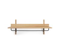 Ferm Living Estante con barra Sector 37 x 87 cm Oak-black brass