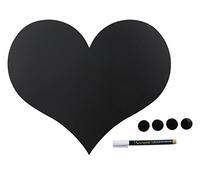 SECURIT - Pizarra de Pared Silueta Corazón - 36 x 30 cm - Negro