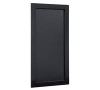 SECURIT - Pizarra de Pared "Woody" + Rotulador de Tiza Líquida - Pizarra Doble Cara - Marco de Madera Lacada - 20 x 40 cm - Color Negro