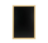 SECURIT Pizarra de pared Woody doble cara 40 x 60 cm con rotulador tiza líquida color teca