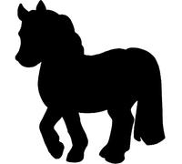 Securit - Pizarra, diseño silueta de caballo, color negro