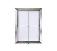SECURIT - Porta Folletos Exterior LED - 4 Páginas A4 - Acero Inoxidable