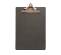 SECURIT - Portamenús Clipboard - Formato A4 - Fijación con Pinza - Café, Bar, Restaurante - Fibra de Alta Densidad + Acero Inoxidable - Color Marrón