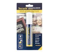 SECURIT Rotulador de Pizarra, línea de 15 mm, Color Blanco A Base de Agua.