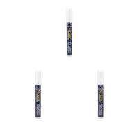 SECURIT - Rotulador de Tiza Líquida Impermeable - Para Superficies No Porosas (Pizarra, Vidrio, Metal, Espejo, etc.) - Punta Fina 2-6 mm - Blanco (Paquete de 3)
