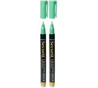 SECURIT - Rotulador de Tiza Líquida - Punta Fina 1-2 mm - Color Verde (Paquete de 2)