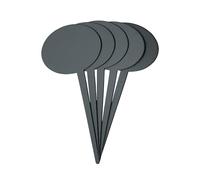 SECURIT - Set 5 Etiquetas de Pizarra para Clavar + 1 Rotulador de Tiza - Forma de Burbuja - Doble Cara - Cafetería, Bar, Restaurante, Tienda - 18 x 8,1 x 0,1 cm - Color Negro